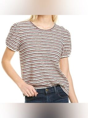 Madewell Striped Puff Sleeve Top